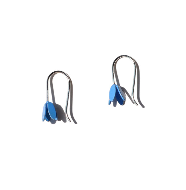 Wildflower Small Drop Earrings in Blue by Sorrel Van Allen