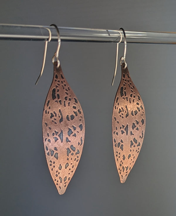 Trout Lily Leaf Earrings by Carolyn Young