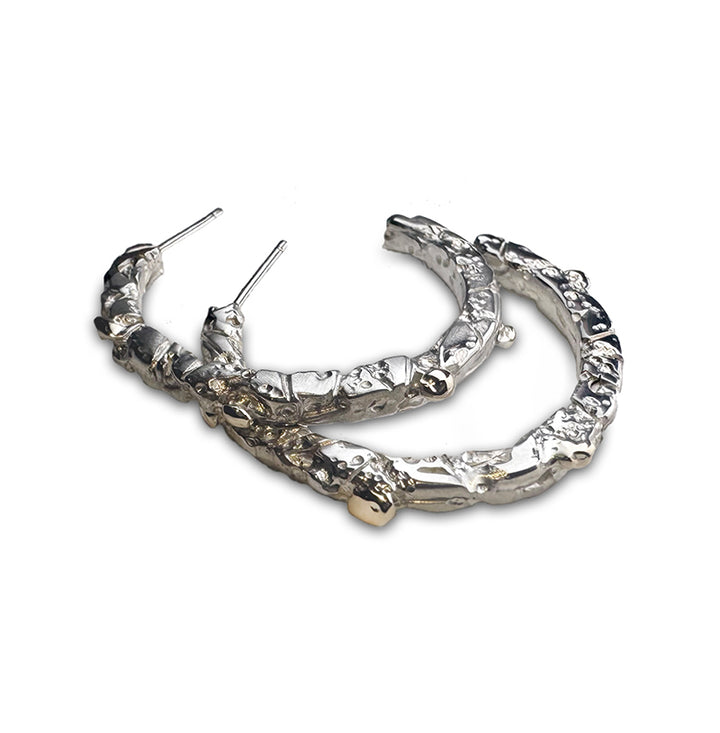 Textured Hoop Earrings by Jess Bischoff