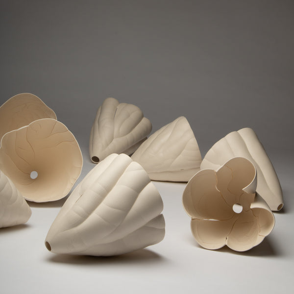 Passing Through: Porcelain Cones by Paula Murray