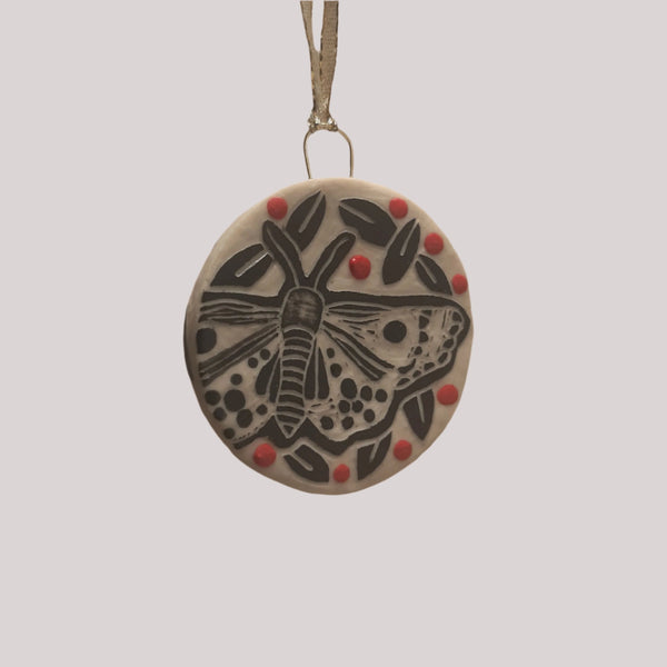 Butterfly Sgraffito Ornament by Janet MacPherson