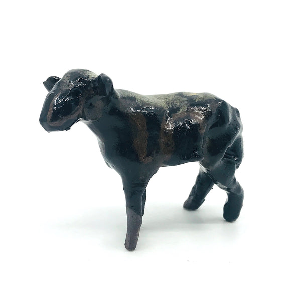 Small Black Ceramic Sheep by Erin Robertson