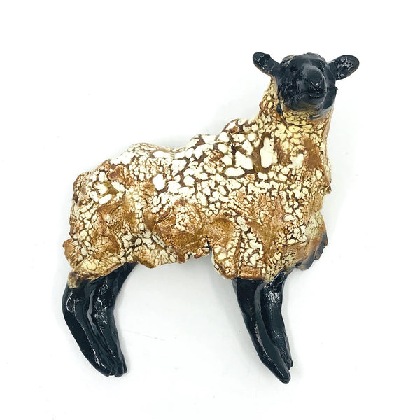 Wall Sheep, Ceramic Sculpture by Erin Robertson