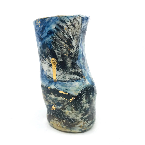 Shrike Small Porcelain Vase by Lisa Creskey