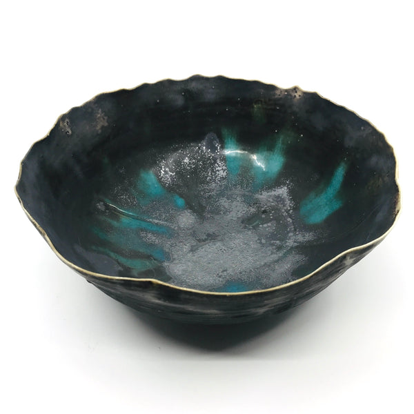 Fumed Copper Edged Bowl by Kayo O’Young