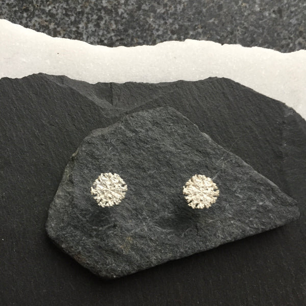 Crystalline Small Silver Stud Earrings by Allyson Simmie