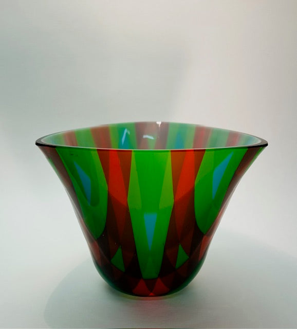 Red and Green Open Vase by James Lavoie