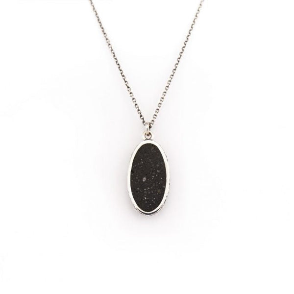 Lupin Pendant Necklace in Black by Catrie