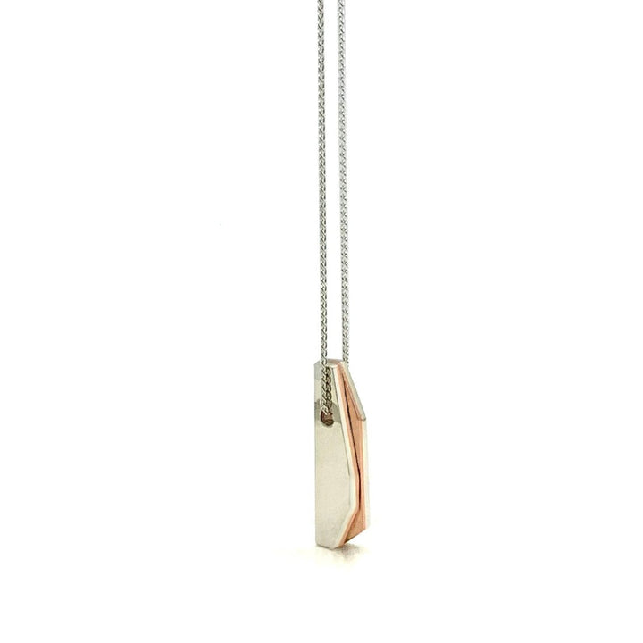 ASY Pendant Necklace in Silver and Copper by Claudine Moncion