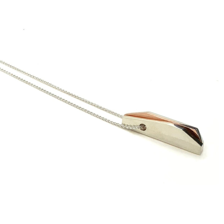 ASY Pendant Necklace in Silver and Copper by Claudine Moncion