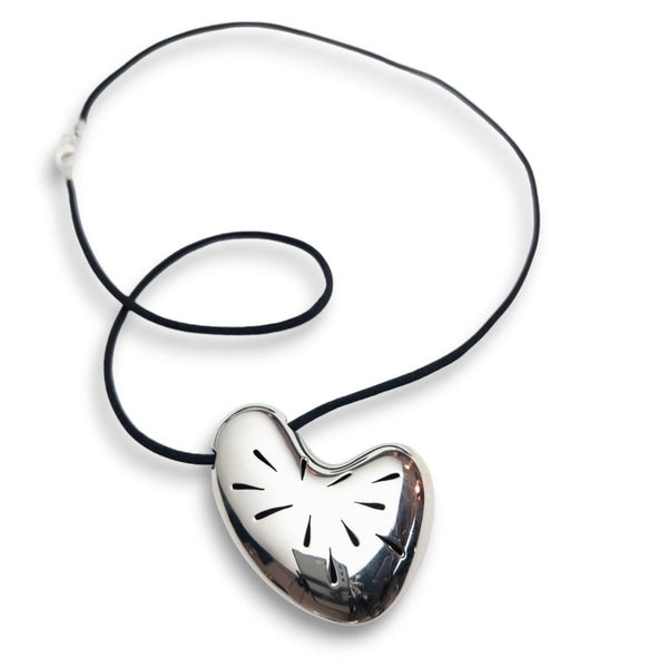 Apple Heart Pendant by Nancy Rousseau