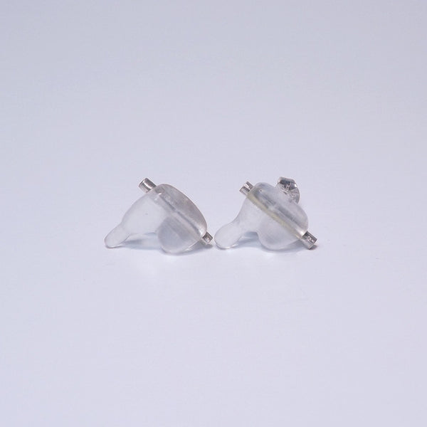 Goo Stud Earrings in Clear by Vanessa Shum