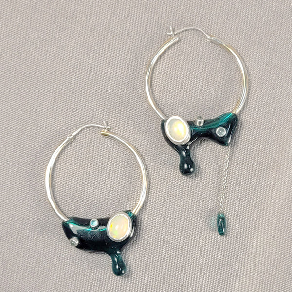 Oozing Earrings No. 5 in Green by Vanessa Shum