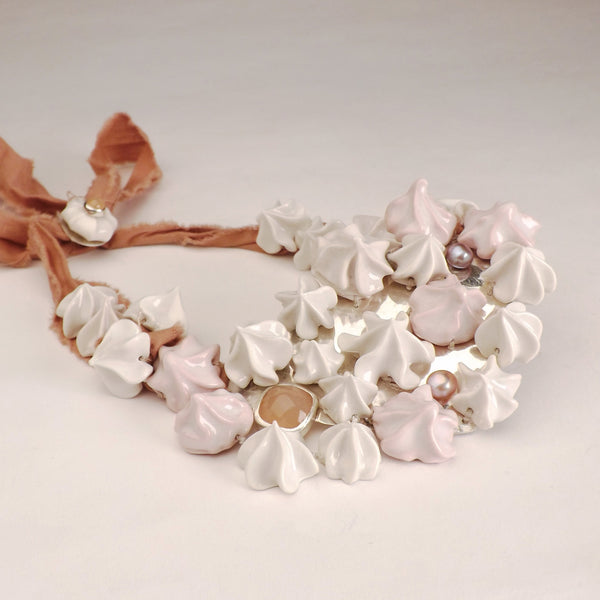 Pile O’ Meringue Ceramic Necklace by Vanessa Shum