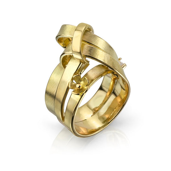 Kimono Obi Knot Ring by Tomoe Akiba