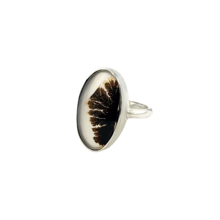 Dendrite Oval Ring in Sterling by Shelley Blair