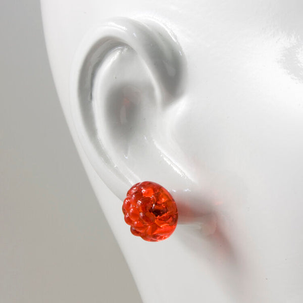 Glass Swedish Berry Stud Earrings in Red by Emma Gerard