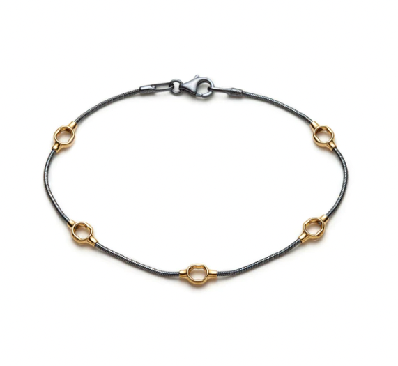 Kabis Black & Gold Bracelet by Michaud Michaud