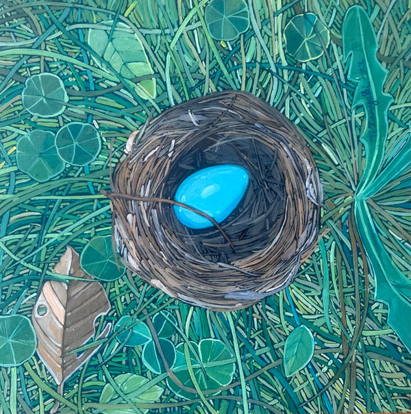 Nesting small painting by Tanya Zaryski