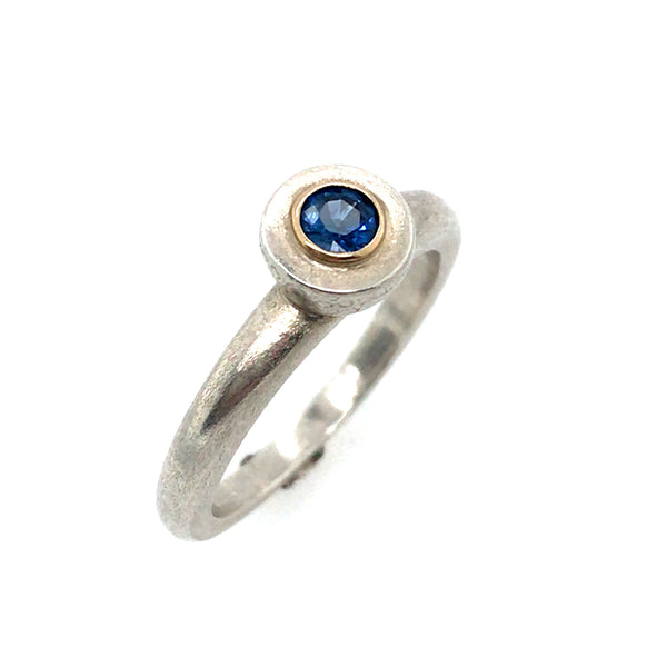 Blue Sapphire in a Sterling Ring Vivienne Jones