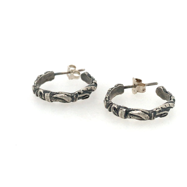 Garland Hoop Studs in Sterling by Vivienne Jones